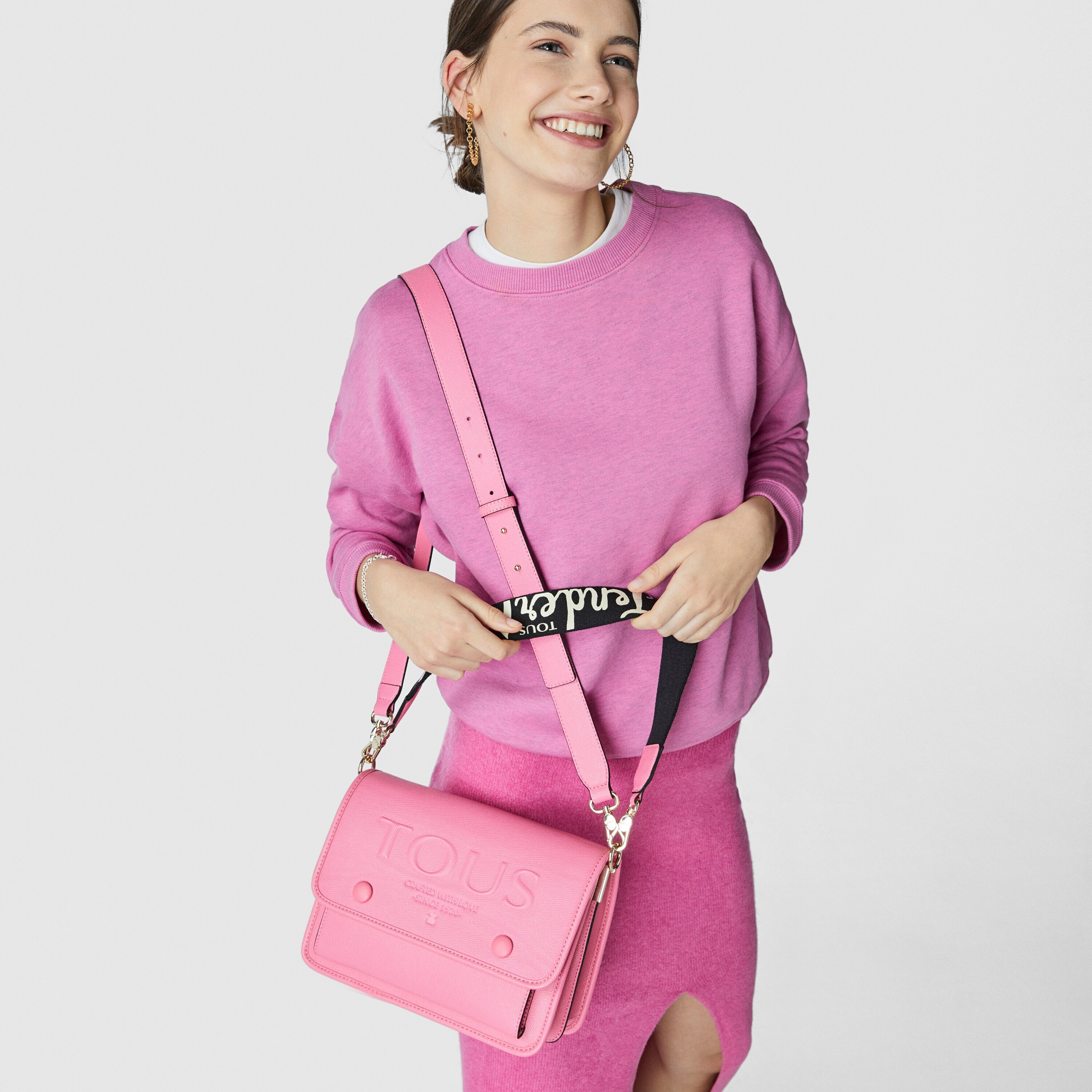 Medium pink Audree TOUS Funny Crossbody bag image number 7