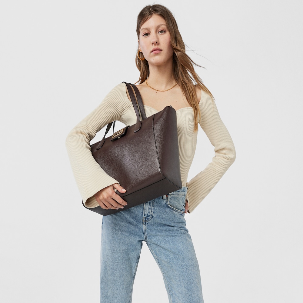 Large brown TOUS Funny Tote bag image number 7