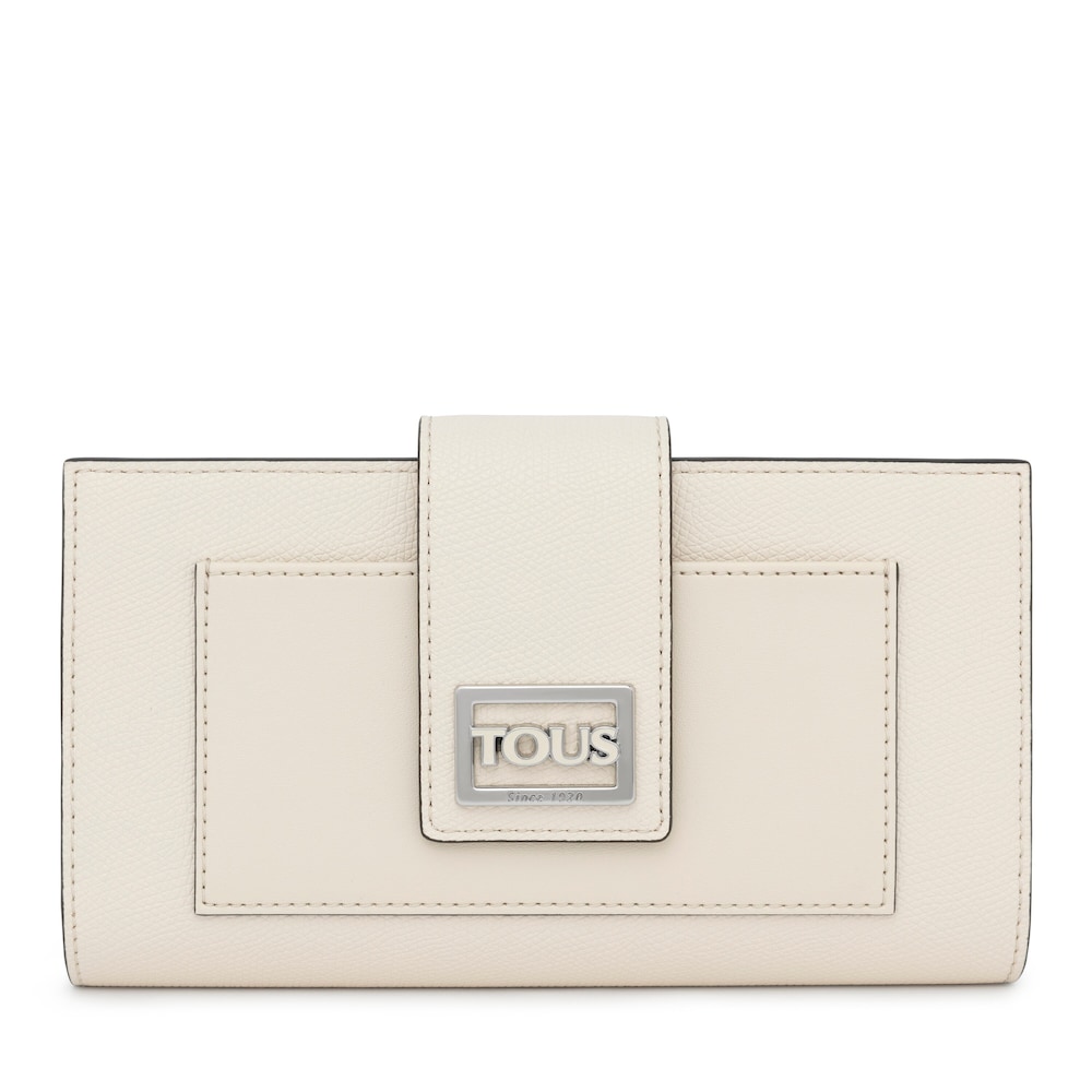 Billetera Pocket grande beige TOUS Funny