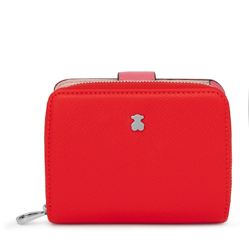 Billetera pequeña roja New Dubai Saffiano