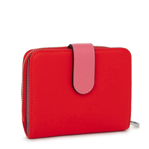 Billetera pequeña roja New Dubai Saffiano