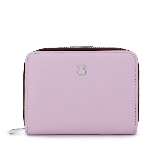 Small mauve New Dubai Saffiano Wallet