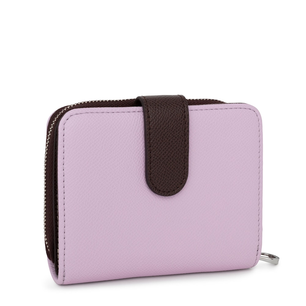 Small mauve New Dubai Saffiano Wallet