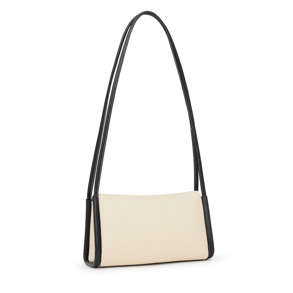 Medium beige and black leather TOUS Empire Crossbody bag image number 1