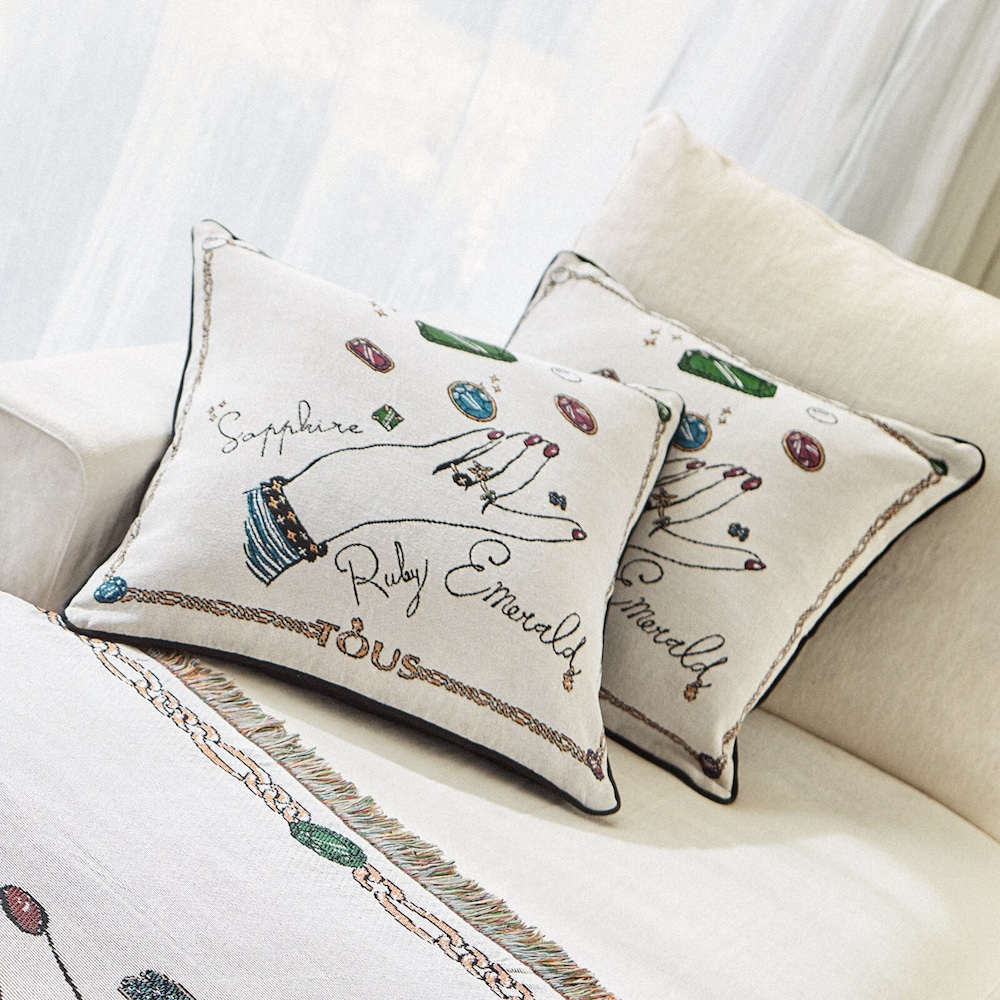 Funda de coj&iacute;n beige TOUS Gems