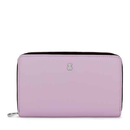Billetera mediana malva New Dubai Saffiano