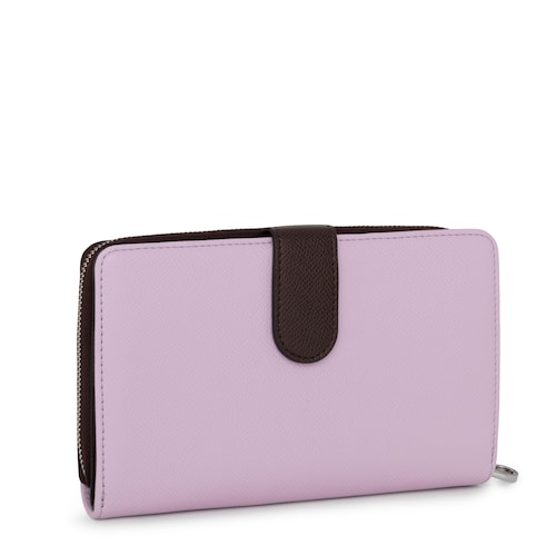 Billetera mediana malva New Dubai Saffiano