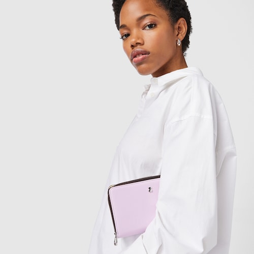 Billetera mediana malva New Dubai Saffiano