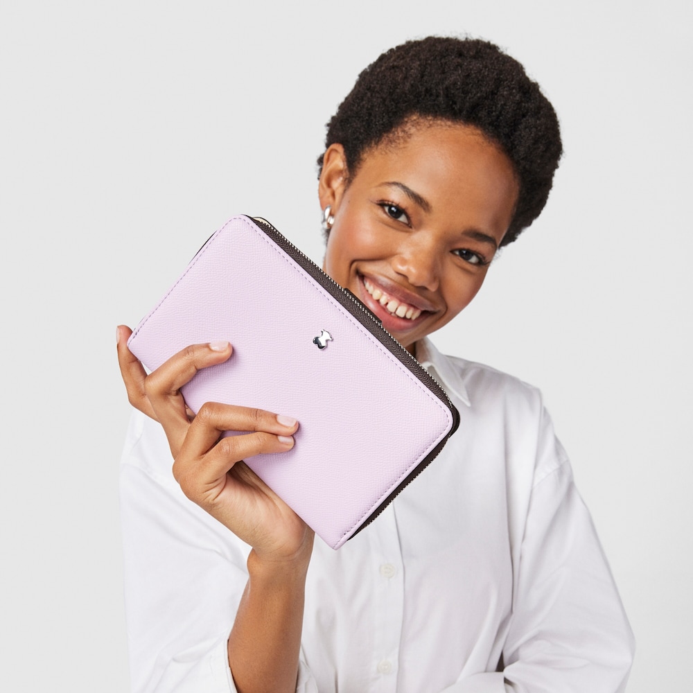Medium mauve New Dubai Saffiano Wallet