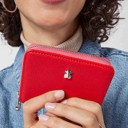 Monedero mediano rojo New Dubai Saffiano