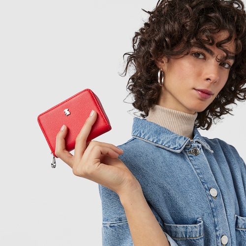 Monedero mediano rojo New Dubai Saffiano