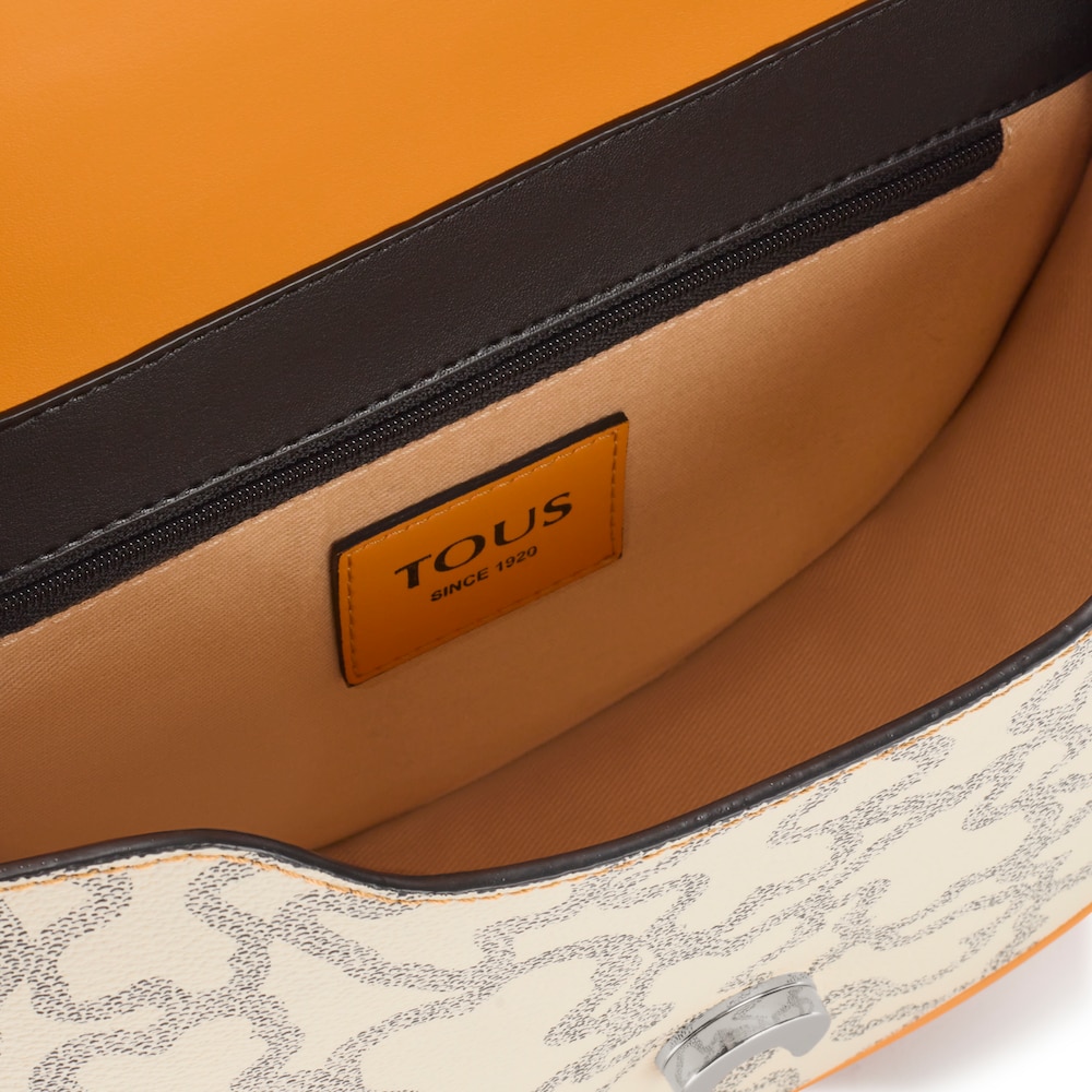 Bandolera mediana beige y mostaza Amaya Kaos Icon image number 2