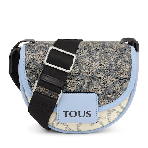 Bandolera peque&ntilde;a beige y azul Amaya Kaos Icon