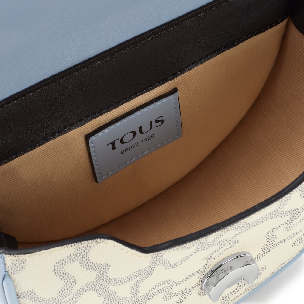 Small beige and blue Amaya Kaos Icon Crossbody bag image number 2