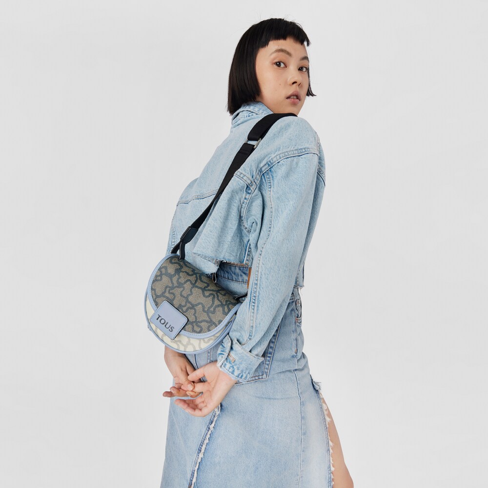 Small beige and blue Amaya Kaos Icon Crossbody bag image number 5