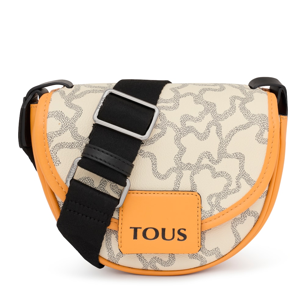 Bandolera peque&ntilde;a beige y mostaza Amaya Kaos Icon