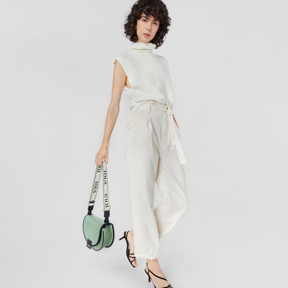 Medium khaki TOUS Half-moon Crossbody bag image number 6