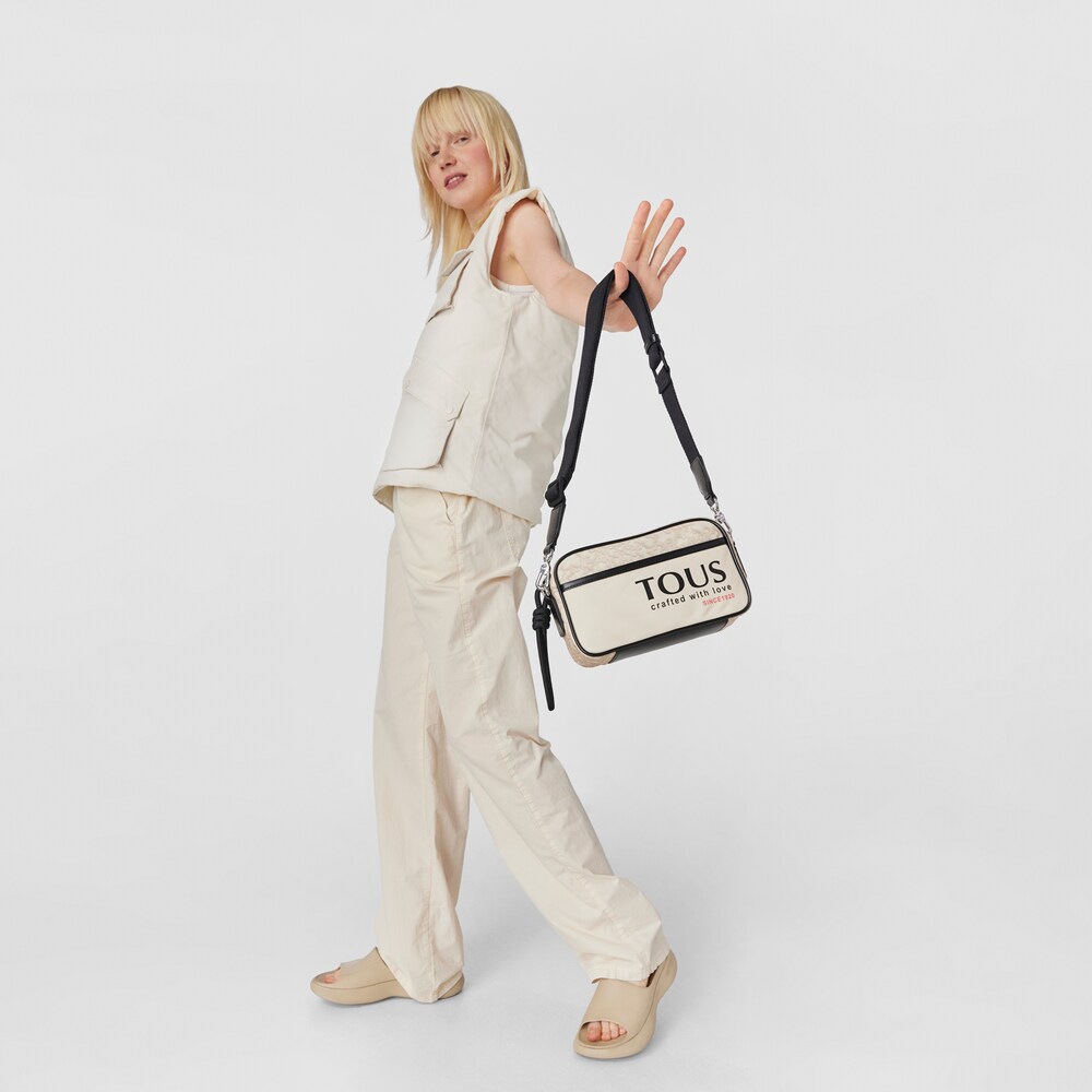 Beige nylon Kaos Mini Evolution crossbody reporter bag image number 6