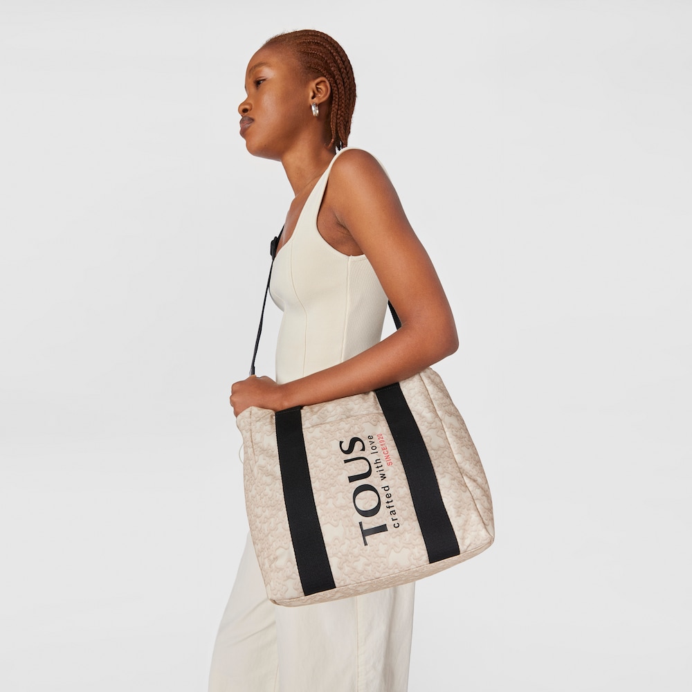 Small beige nylon Kaos Mini Evolution Tote bag image number 4