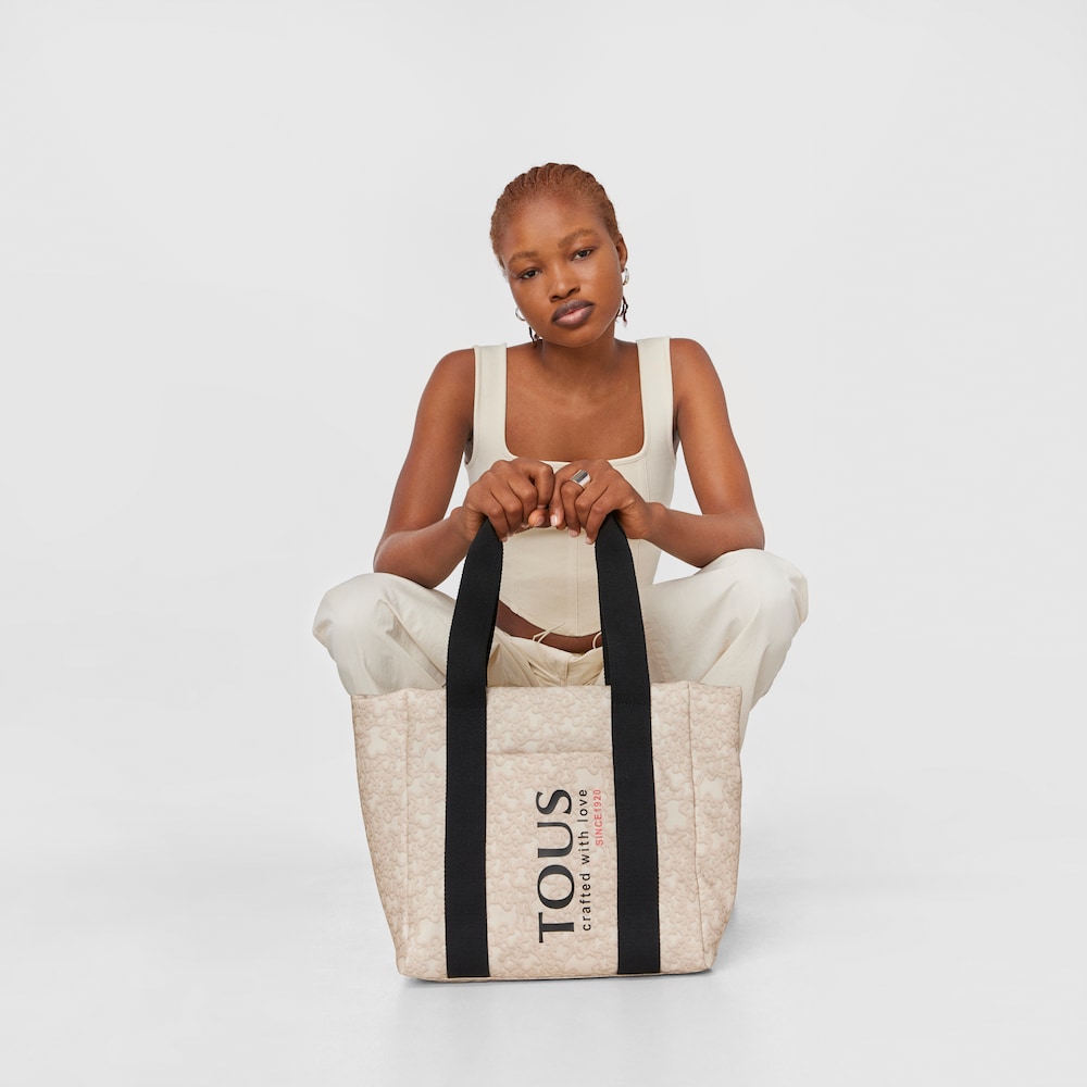 Small beige nylon Kaos Mini Evolution Tote bag image number 7