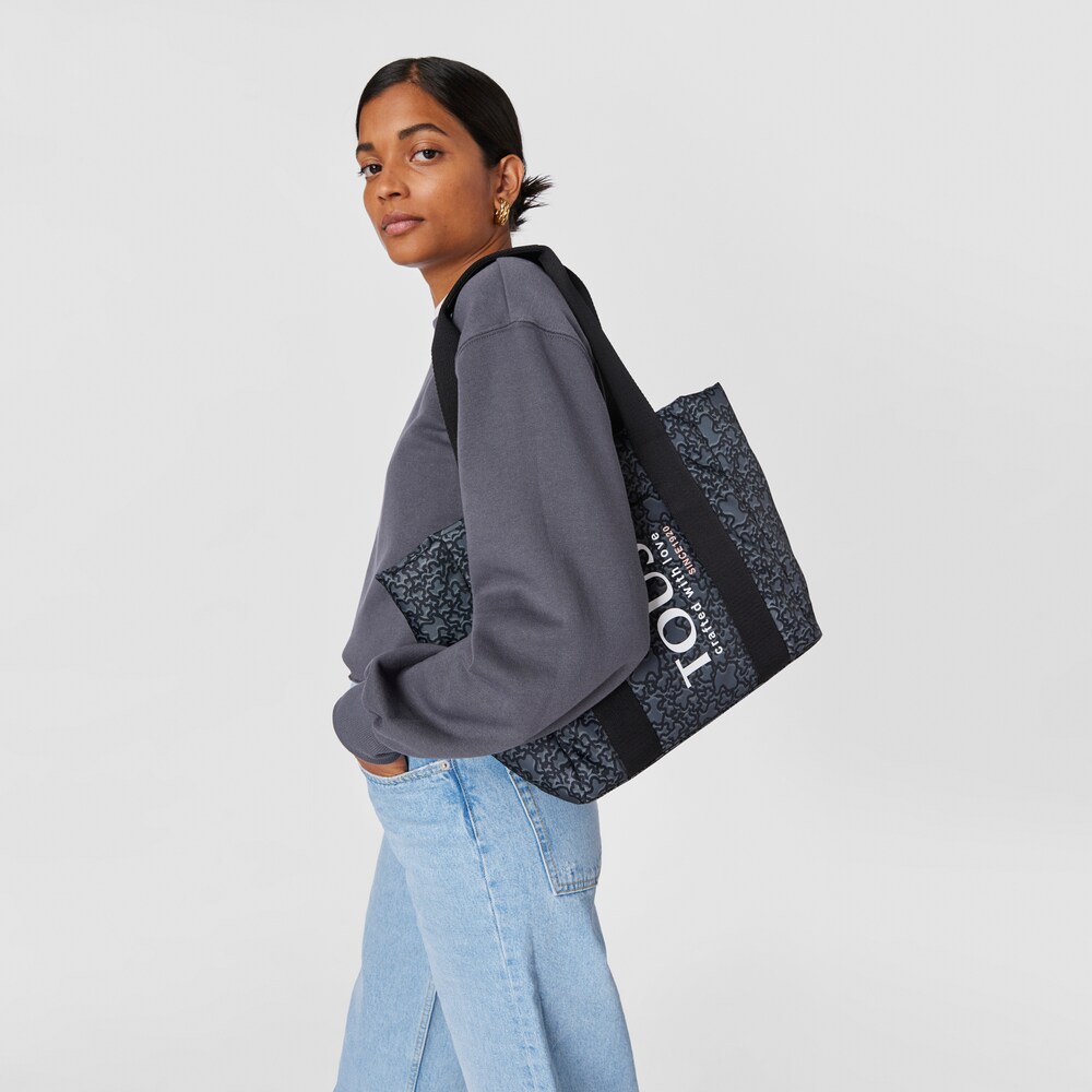 Small black nylon Kaos Mini Evolution Tote bag image number 6