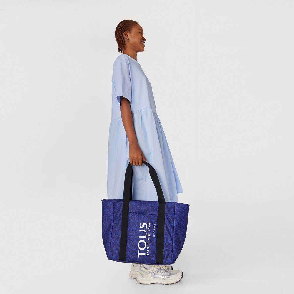 Large purple-colored nylon Kaos Mini Evolution Tote bag