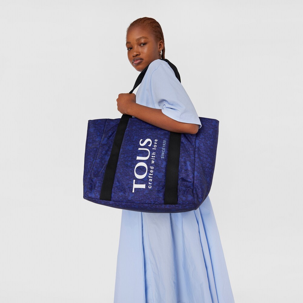 Large purple-colored nylon Kaos Mini Evolution Tote bag