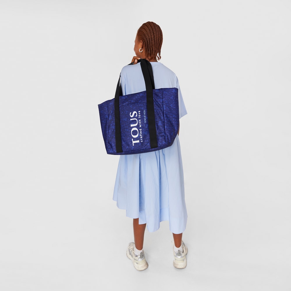 Large purple-colored nylon Kaos Mini Evolution Tote bag