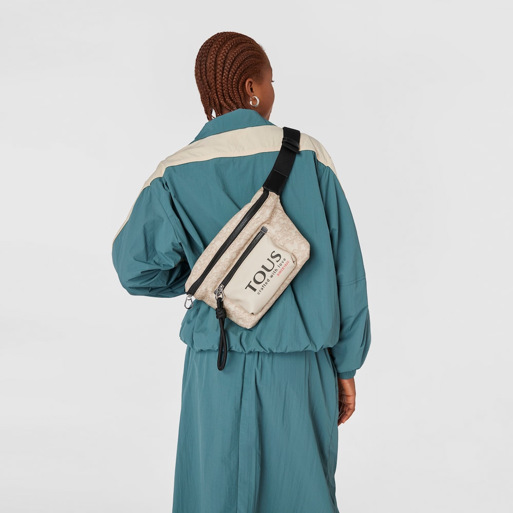 Beige nylon Kaos Mini Evolution waist bag image number 3