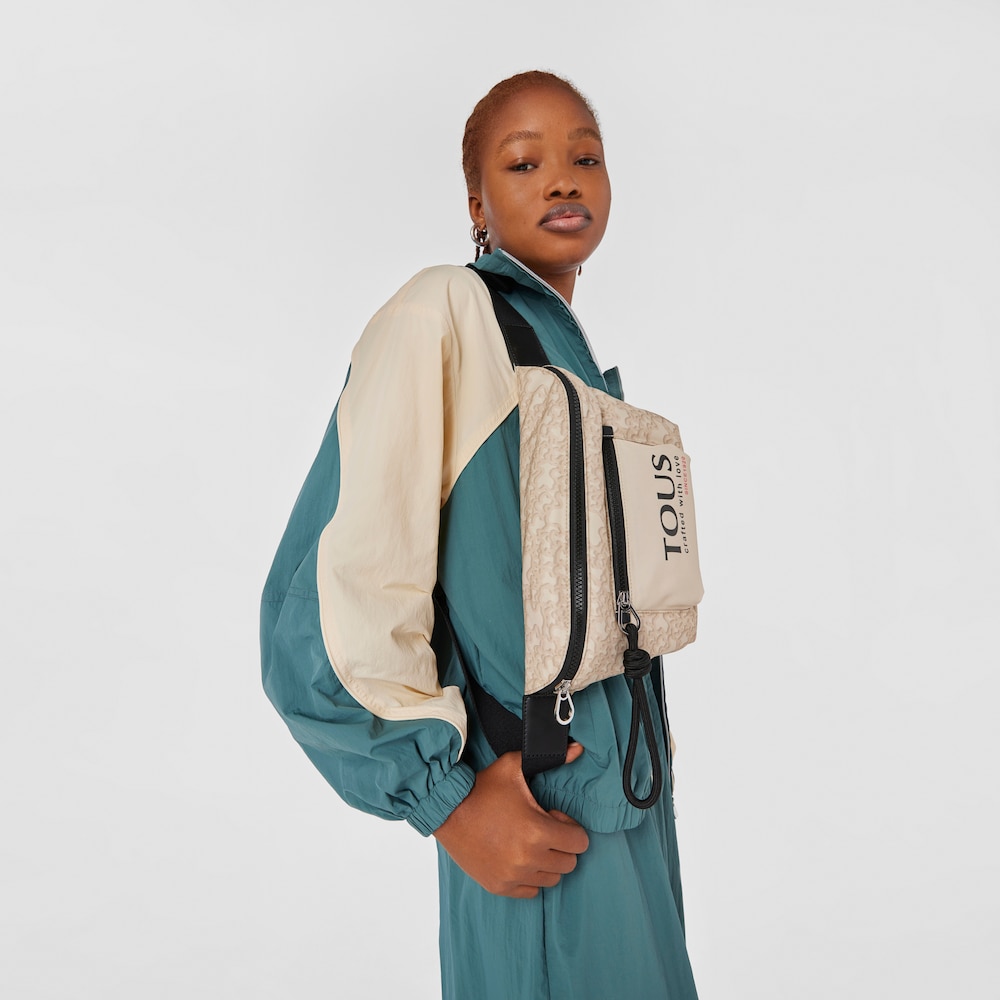 Beige nylon Kaos Mini Evolution waist bag image number 4