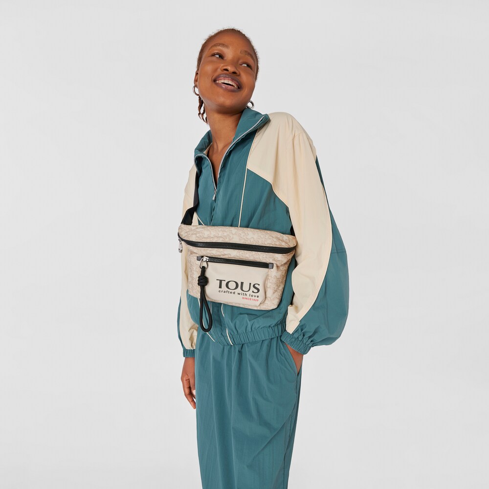 Beige nylon Kaos Mini Evolution waist bag image number 6