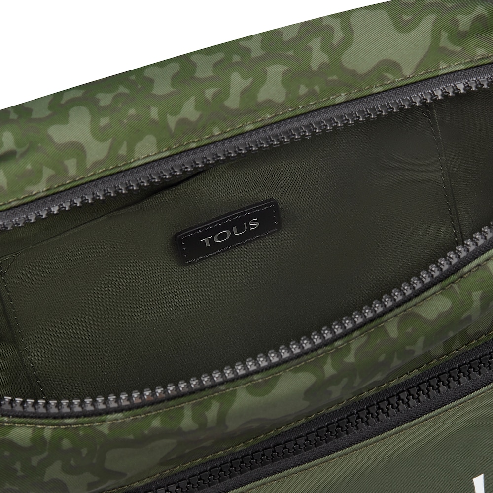 Khaki-colored nylon Kaos Mini Evolution waist bag image number 2