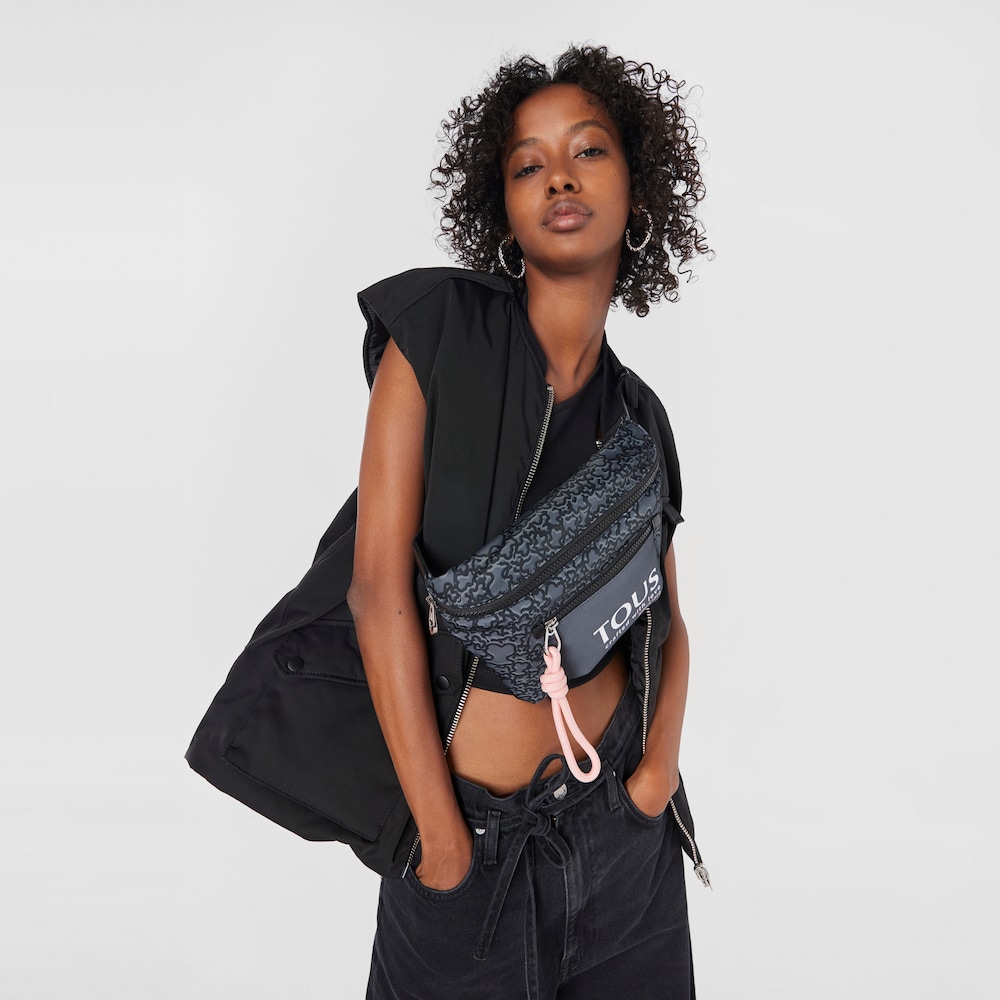 Black nylon Kaos Mini Evolution waist bag image number 6