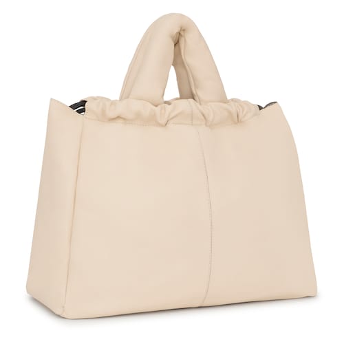Large beige leather TOUS Cloud One-shoulder bag