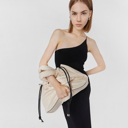 Large beige leather TOUS Cloud One-shoulder bag