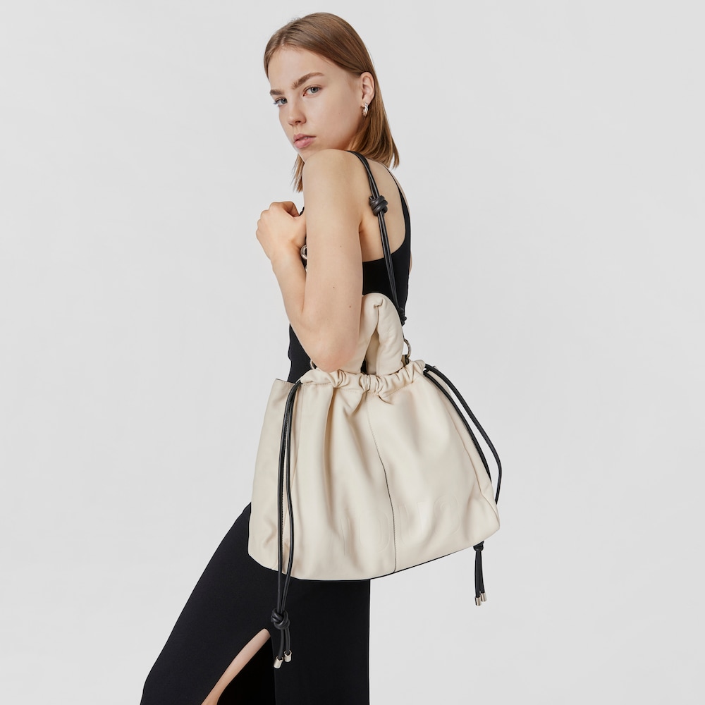 Saca grande beige de piel TOUS Cloud