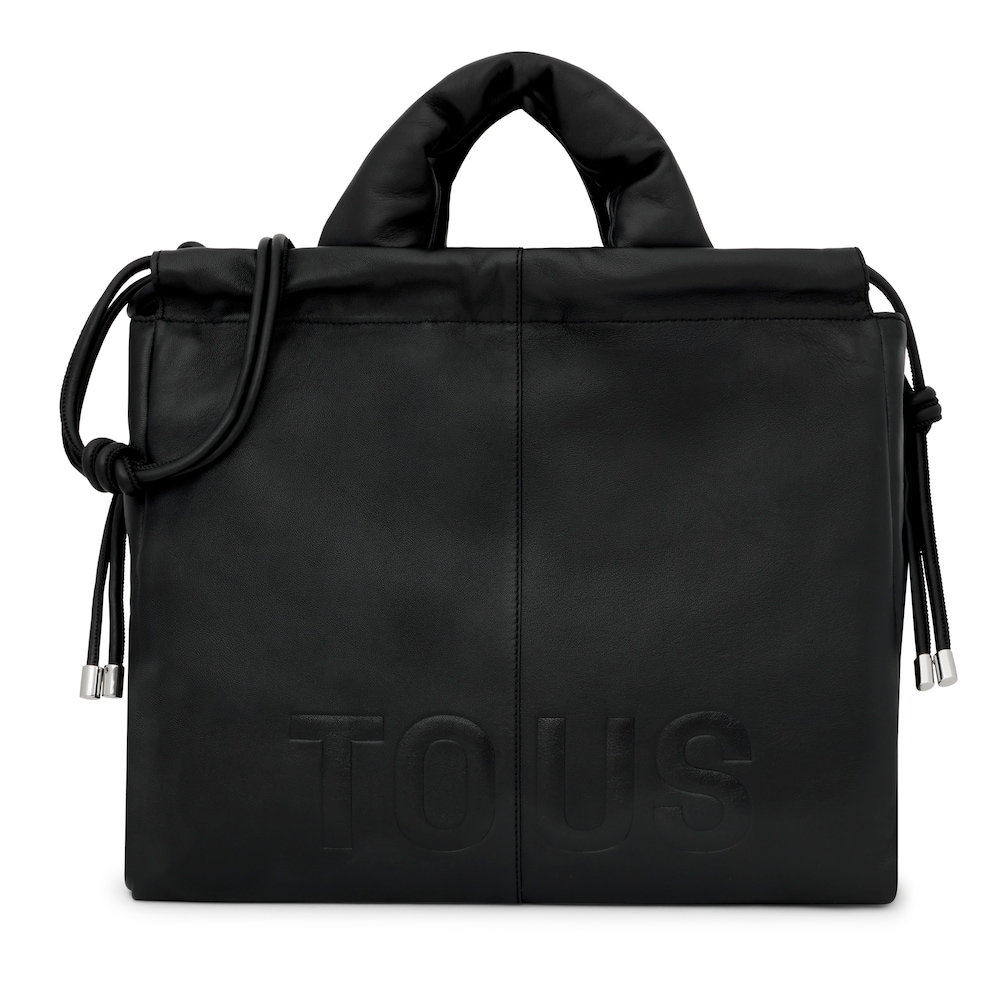 Saca grande negra de piel TOUS Cloud