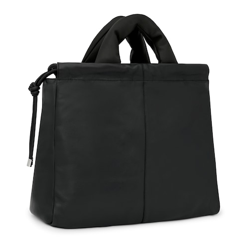 Large black leather TOUS Cloud One-shoulder bag
