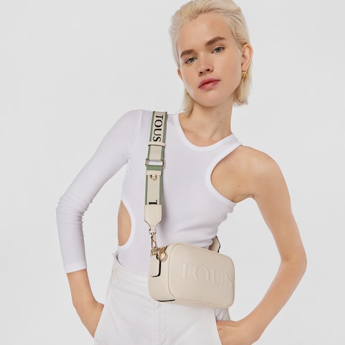Beige TOUS La Rue Crossbody Reporter Bag
