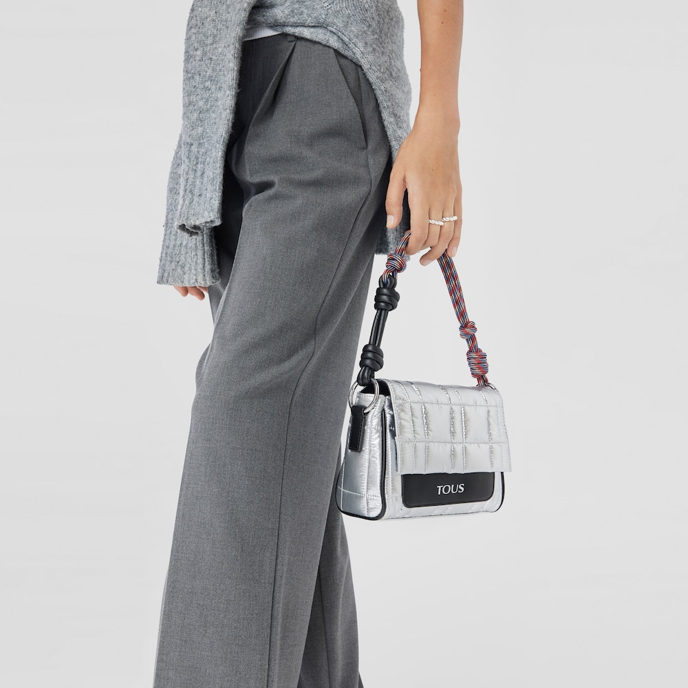 Small silver-colored TOUS Empire Padded Crossbody bag image number 5