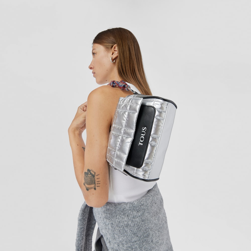 Small silver-colored TOUS Empire Padded Crossbody bag image number 6