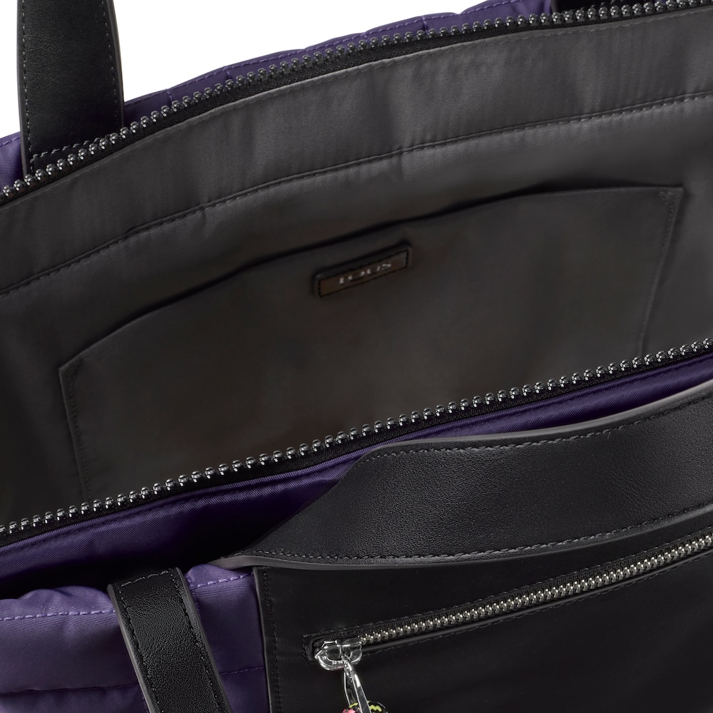 Large purple TOUS Empire Padded Tote bag image number 2