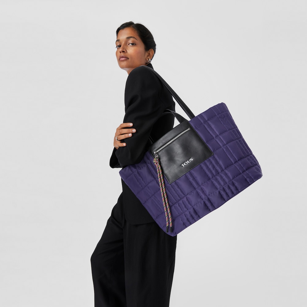 Large purple TOUS Empire Padded Tote bag image number 4