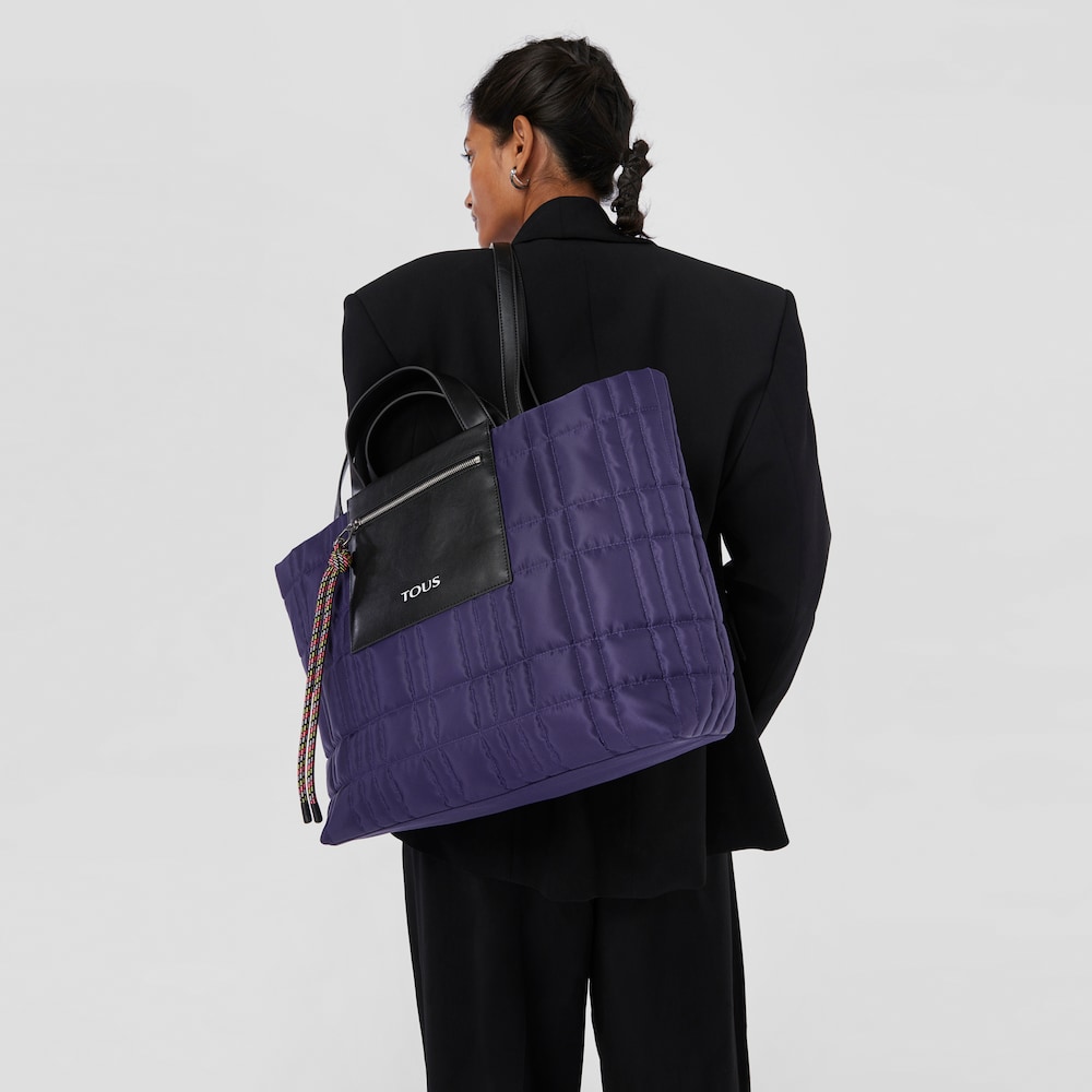 Large purple TOUS Empire Padded Tote bag image number 6