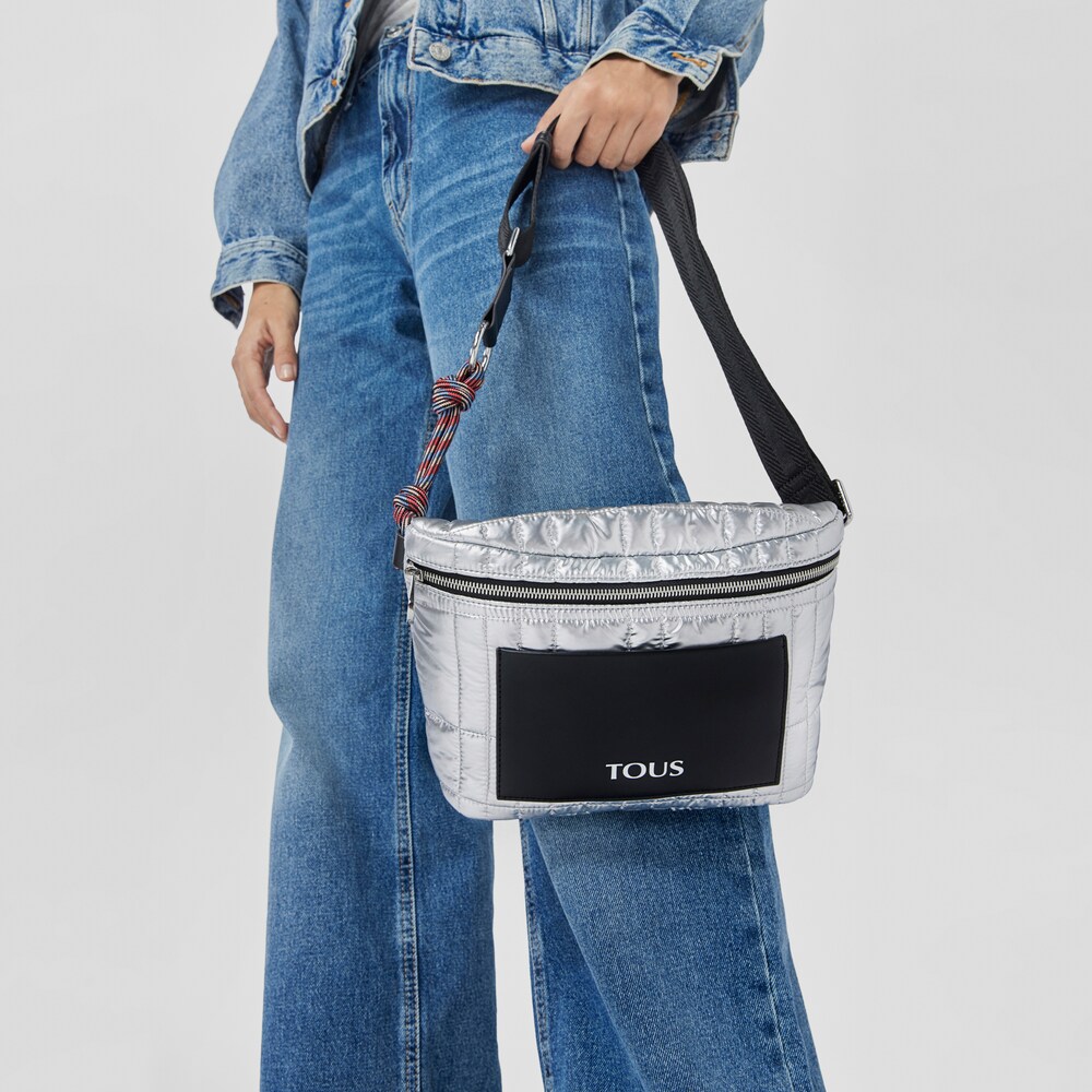 Medium silver-colored TOUS Empire Padded Waist bag image number 6