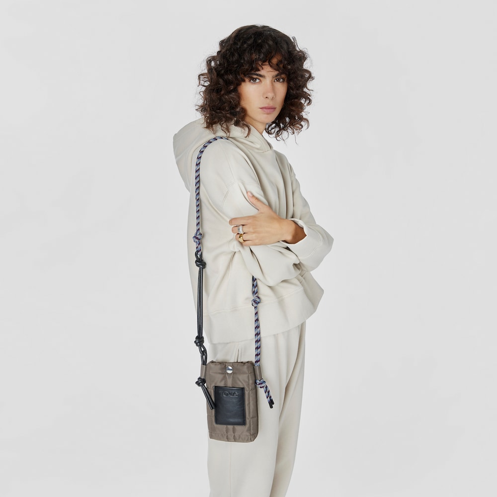 Mini bolso caqui TOUS Empire Padded image number 5