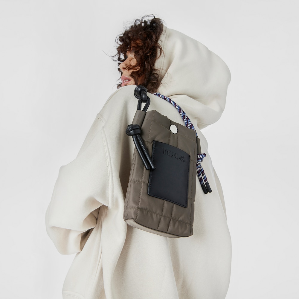 Mini bolso caqui TOUS Empire Padded image number 6
