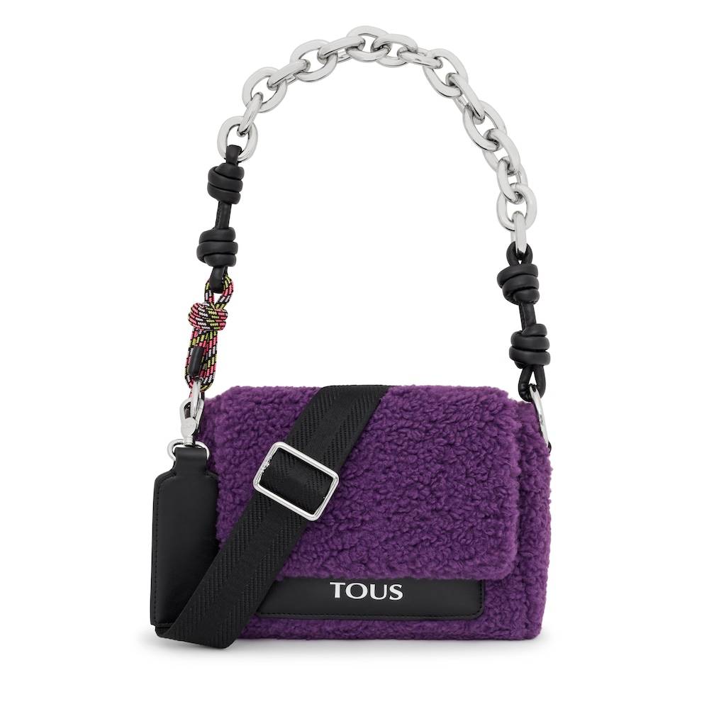Small lilac-colored TOUS Empire Fur Crossbody bag image number 0