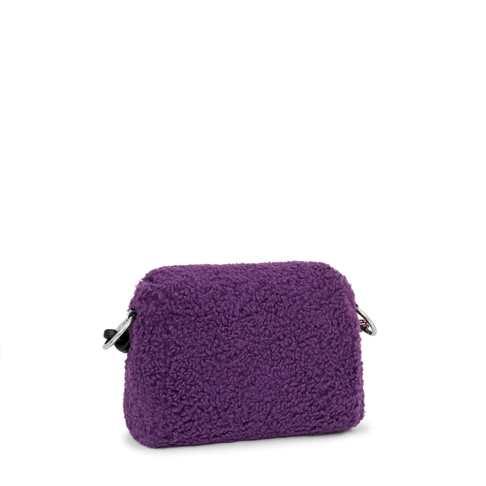 Small lilac-colored TOUS Empire Fur Crossbody bag image number 1
