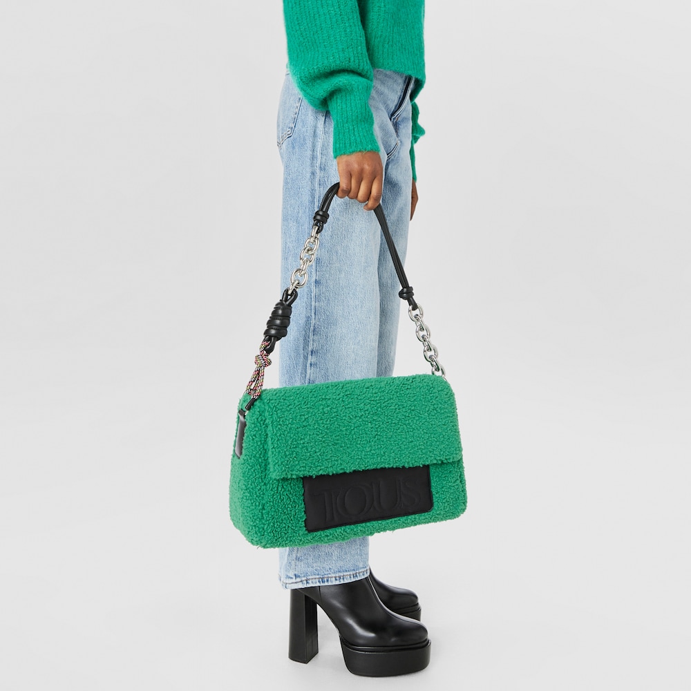 Large green TOUS Empire Fur Crossbody bag image number 5